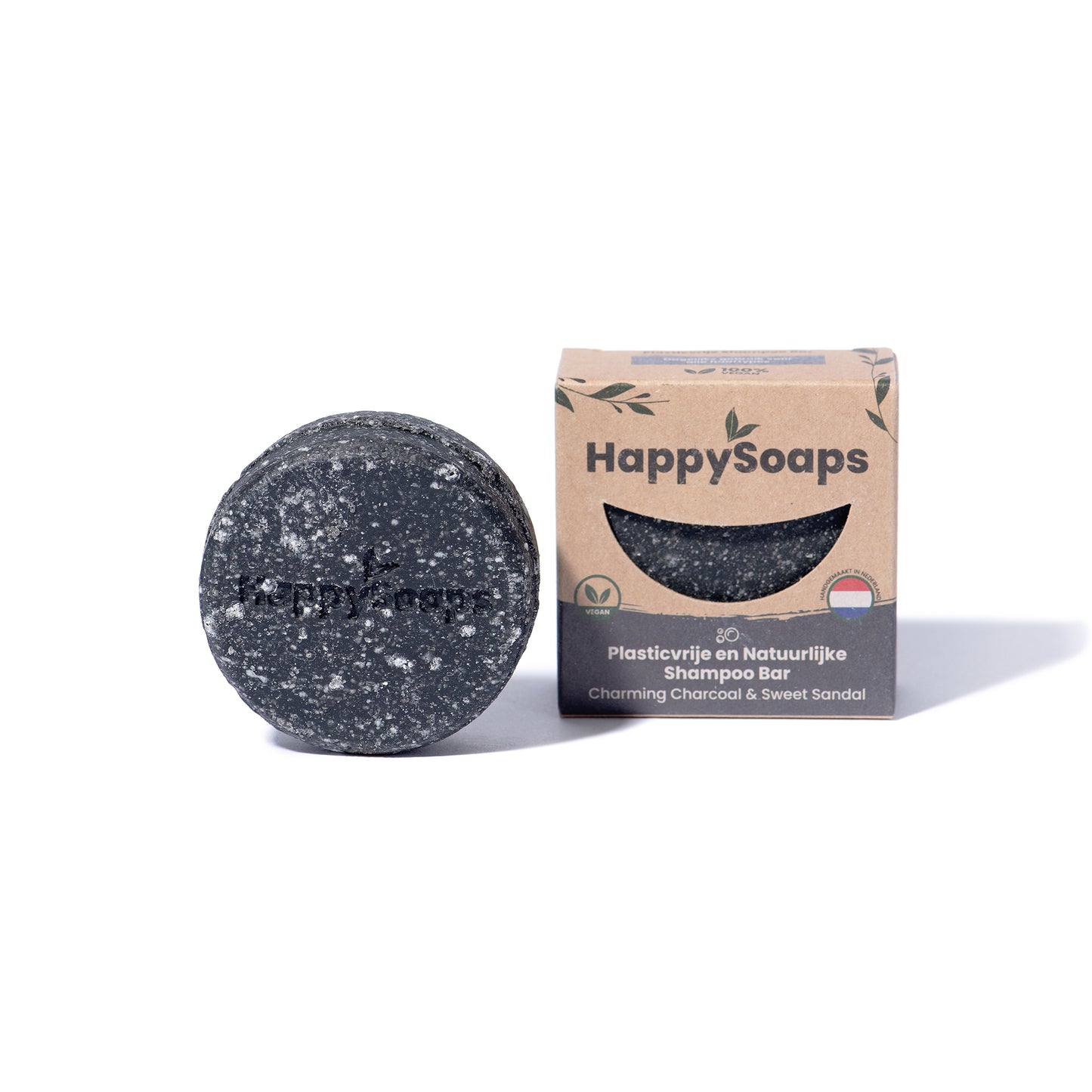 Charming Charcoal & Sweet Sandal Shampoo Seife mit Aktivkohle und Sandelholz – vegane, pflegende feste Shampoo Bar.