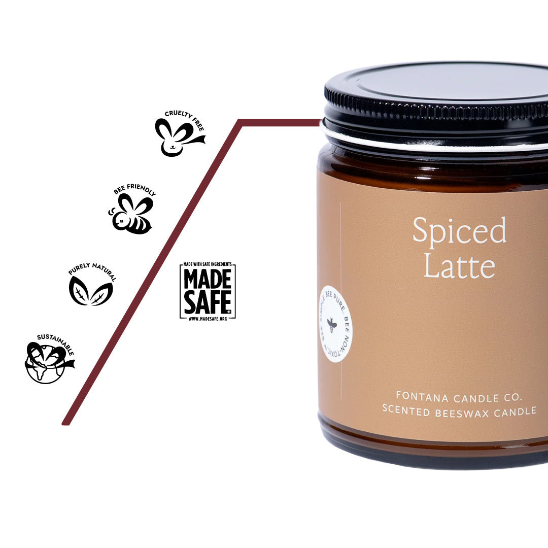 Spiced Latte Duftkerze Made Safe®‑Zertifiziert für non-toxic und schadstofffreie Inhaltsstoffe