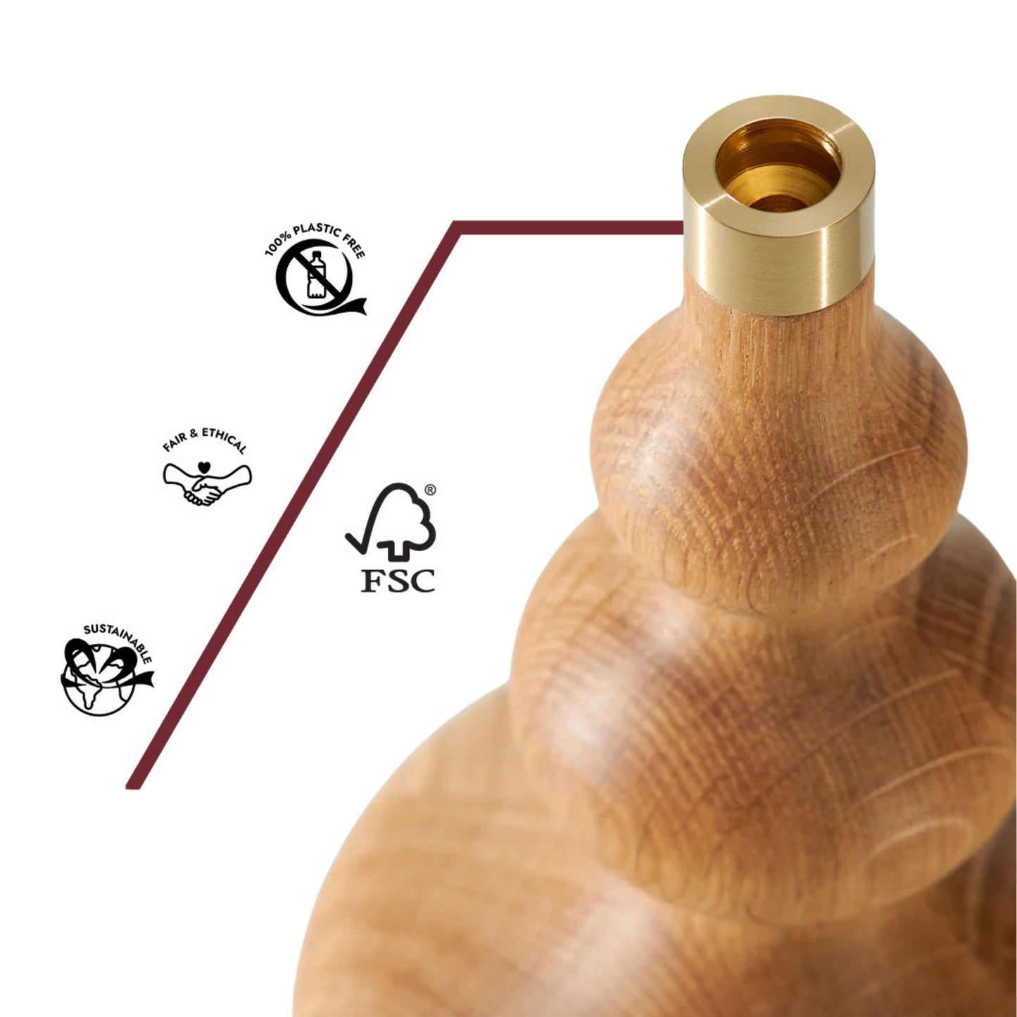 Nachhaltiger TREE Kerzenhalter aus Naturholz, handgefertigt und umweltfreundlich