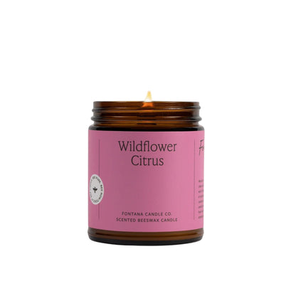 Wildflower Zitrus Aroma Kerze nachhaltige Geschenkidee, vegane und schadstofffreie Naturkerze