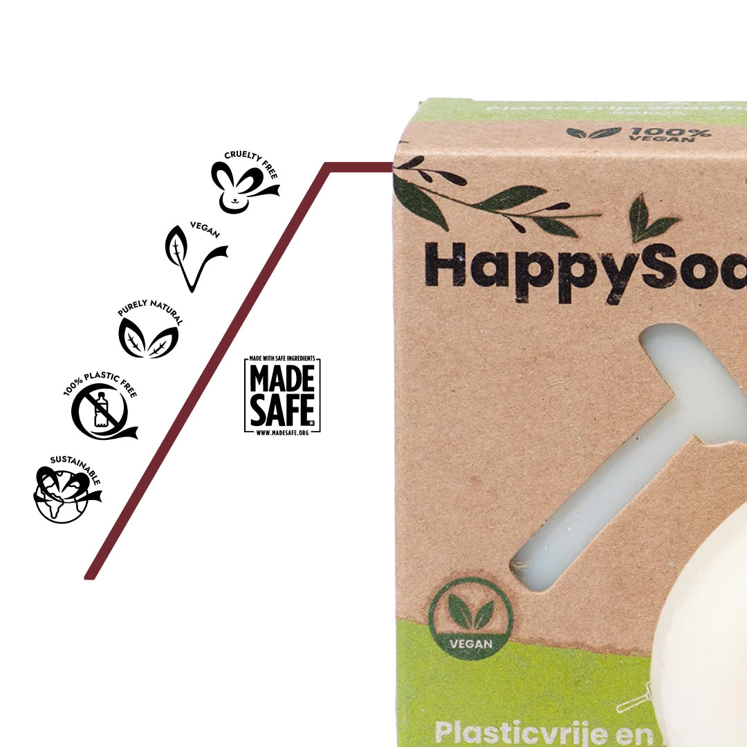 Zero-Waste-Rasur – feste Rasurseife ersetzt herkömmliche Rasiercremes, spart Verpackung und CO₂ – biologisch abbaubar, handgemacht in den Niederlanden, ideal für nachhaltige Pflege.