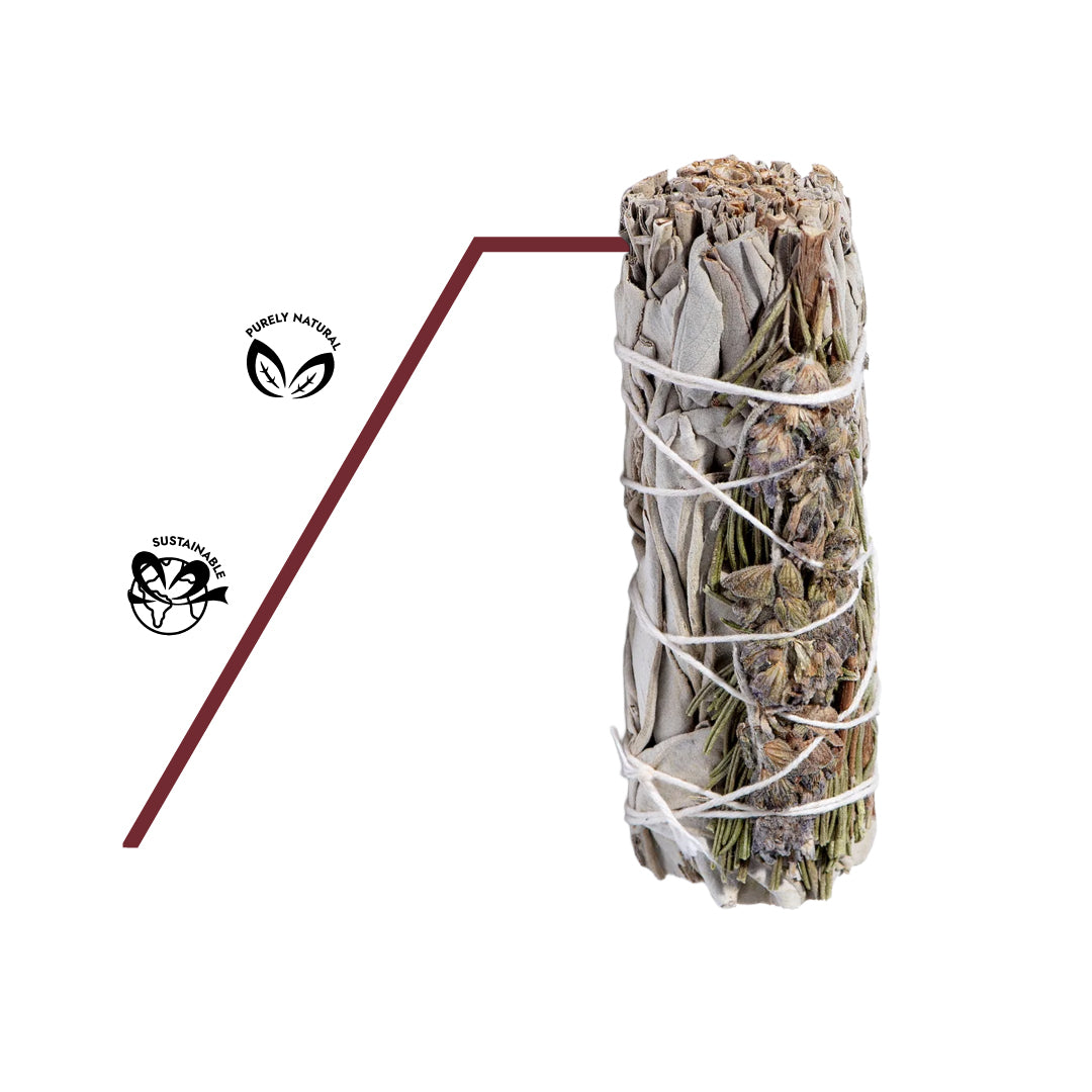 Weißer Salbei Bündel mit Lavendel & Rosmarin