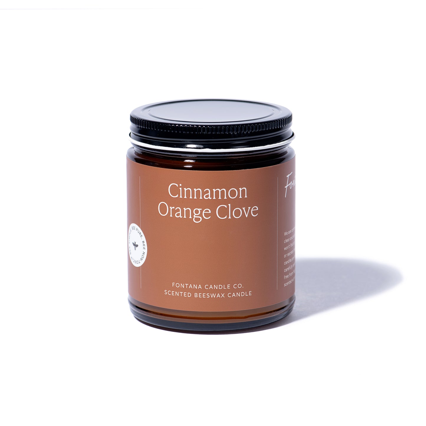 Zimt Orange Nelken Duftkerze aus Bienenwachs und Kokosoel, aromakerze non-toxic mit ätherischen Ölen