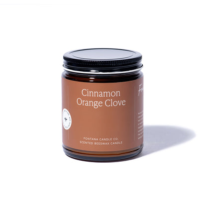 Zimt Orange Nelken Duftkerze aus Bienenwachs und Kokosoel, aromakerze non-toxic mit ätherischen Ölen