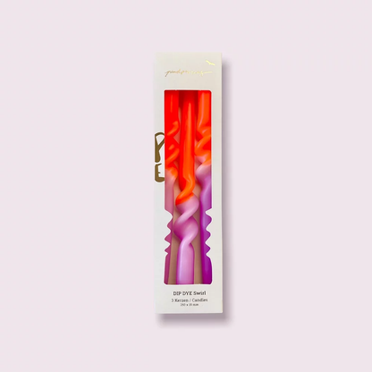 Kerze Dip Dye Swirl